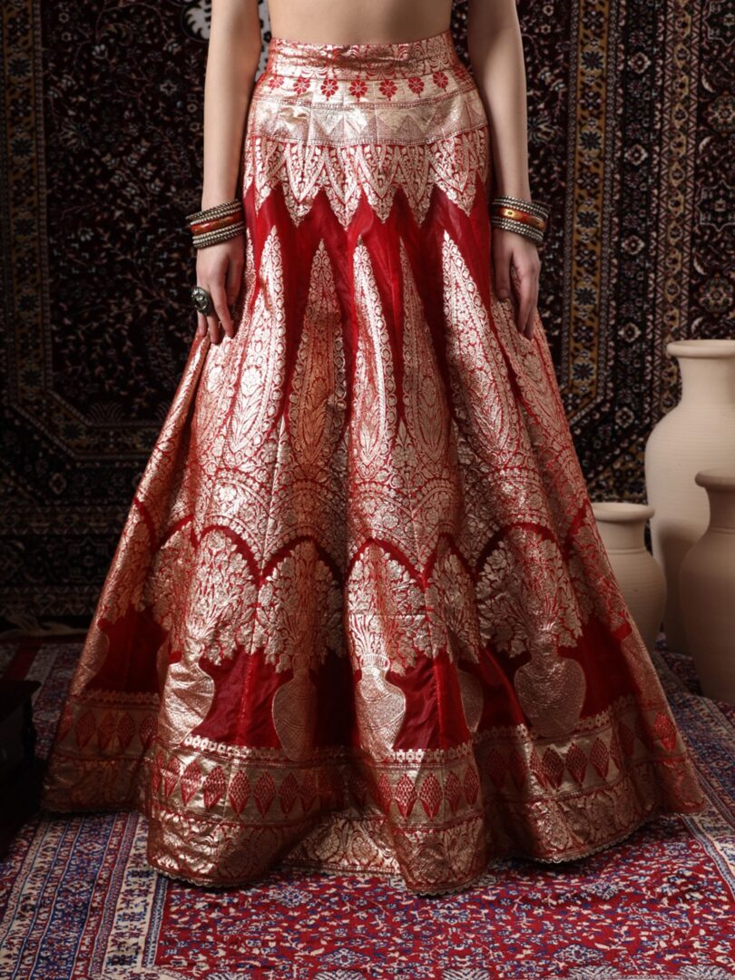 Red Pottery Pot Lehenga - Image 8